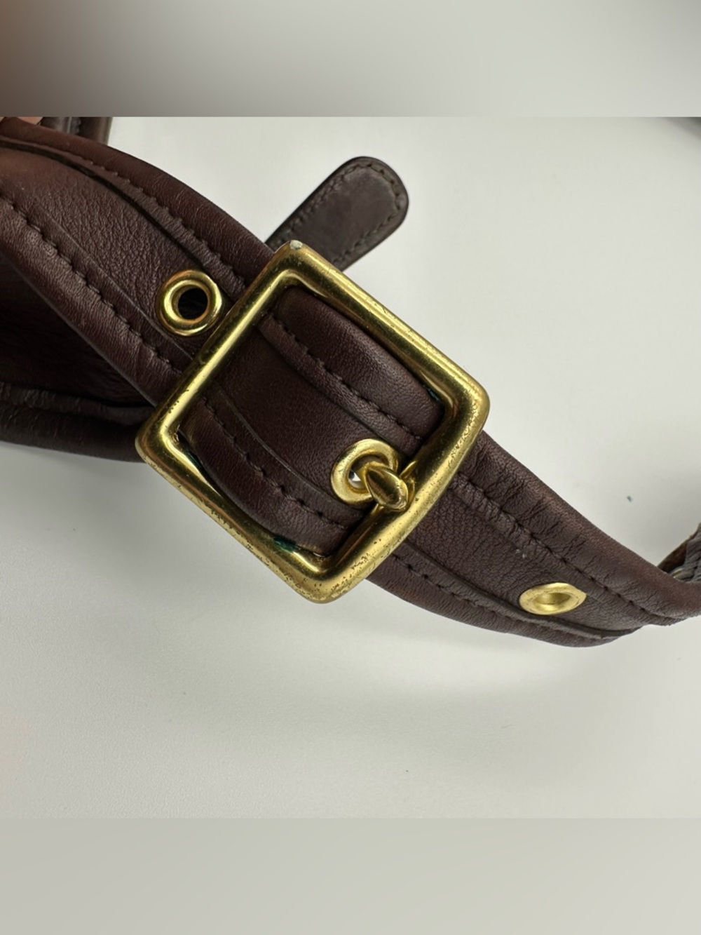 Vintage Coach 9950 Janice Legacy Brown Leather Shoulder Bag Classic Zip Purse - Picture 13 of 16